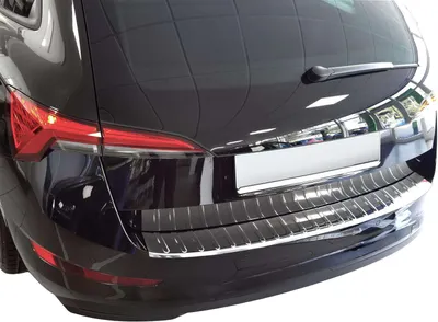Zdjęcie produktu dla Osłona zderzaka z polerowanej stali nierdzewnej dla SKODA SCALA | od 2018- | ze ściętą krawędzią