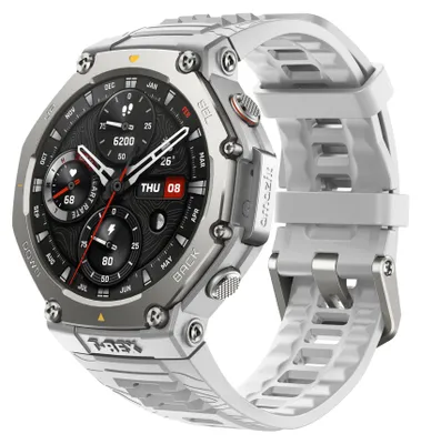 Image de Amazfit T-Rex 3 3,81 cm (1,5") AMOLED Digital 480 x 480 pixels Écran tactile Acier inoxydable GPS (satellite)