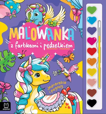 Produktbild von Malbuch mit Farben und Pinsel. Einhörner – Anna Podgórska