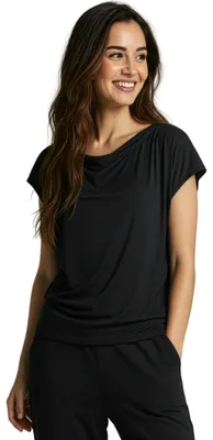 Produktbild von Yoga-Shirt flowing batwing "ala" - black