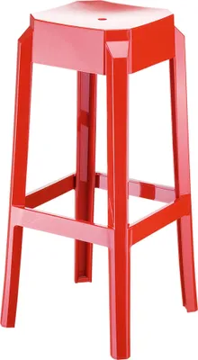 Produktbild von CLP Barhocker Fox aus hochwertigem Kunststoff rot