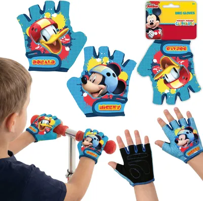 Produktbild von DISNEY Mickey Mouse Fahrradhandschuhe für Jungen, Kinder-Fahrradhandschuhe für Fahrrad und Roller, mit Klettverschluss