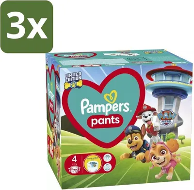 Produktbild von Pampers – Windelhosen – Paw Patrol Hosen Größe 4 – 72 Windeln - Vorteilspack - 3 Stücke