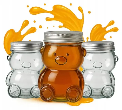 Productafbeelding van Bimberek Berenpotje, 30 ml. Set van 24 honingpotjes