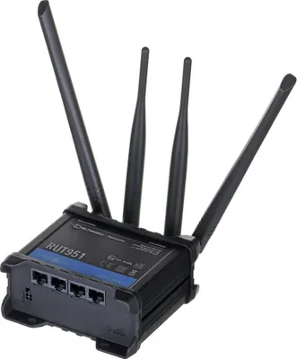 Image de Teltonika Routeur industriel compact 4G/LTE Dual SIM, avec Ethernet & I/O Routeur LTE / 3G (RUT951000000)