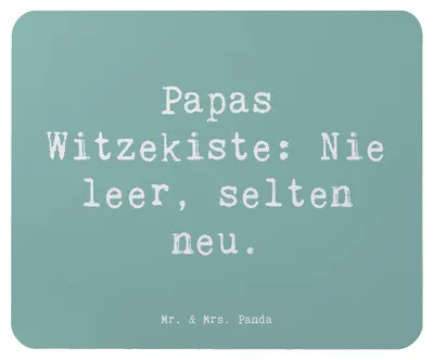 Produktbild von Mr. & Mrs. Panda Mousepad Spruch Vater Witzekiste - Meeresbrise - Geschenk, Mauspad, moderner, Verwandte, Vaterwitze, mousematte, Geschenke, laptop, computer, Weihnachten