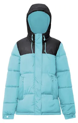 Image de Jika, veste matelassée doublée, turquoise et noir, taille XS
