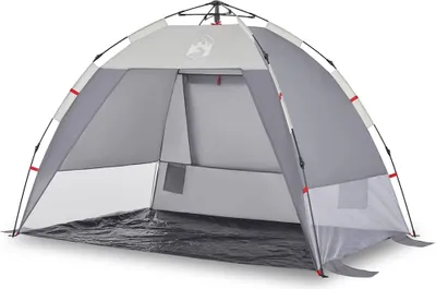 Image de vidaXL Tente de plage 2 personnes Gris Quick Release Imperméable à l'eau