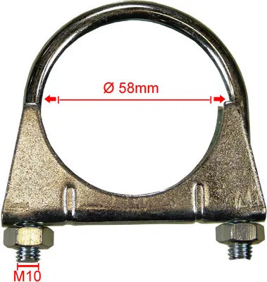Produktbild von Auspuffbügelschelle U-Bügelschelle Montageschelle M10 58 mm