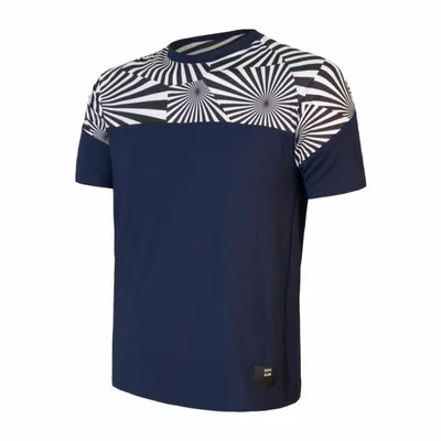 Produktbild von T-Shirt Sensor Coolmax (Polyesterfasern) Impress Herren kurz dunkelblau Geometriemuster größe XL 22100028-03