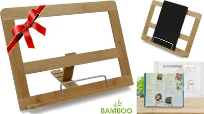 Produktbild von Kochbuchhalter Buchstütze Kochbuchständer Lesebuchhalter Tablet Halter Ständer Notebook Ständer