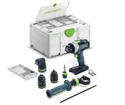 Zdjęcie produktu dla Wiertarko-wkrętarka udarowa Festool QUADRIVE TPC 18/4 zestaw podstawowy/XL | 578832