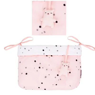 Produktbild von Kikkaboo Windeltasche Babybett Bear with me Aufbewahrungstasche Utensilientasche rosa