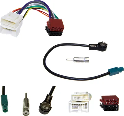 Produktbild von Auto Radio Antennen Adapterkabel KFZ PKW DIN ISO Set passend für Dacia Duster Logan Lodgy