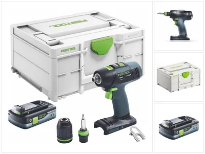 Zdjęcie produktu dla Festool T 18+3 Basic-4,0 akumulatorowa wiertarko-wkrętarka 18 V 50 Nm bezszczotkowa ( 577051 ) + 1x akumulator 4,0 Ah + ładowarka - bez ładowarki