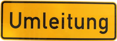 Produktbild von ORIGINAL RA2 Verkehrszeichen 457.1 Umleitungsankündigung 350x 1050 mm StVO RSA-21 RAL Verkehrsschild Schild Straßenschild Baustellenschild Umleitung