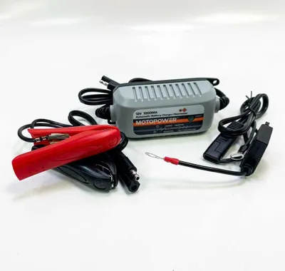 Zdjęcie produktu dla MOTOPOWER MP00205B 12V 1000mA Automatyczna ładowarka samochodowa, motocyklowa i nie tylko