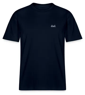 Produktbild von Spreadshirt Dad Schriftzug Stickerei Weiß Relaxed Fit Uni T-Shirt, XS, Navy
