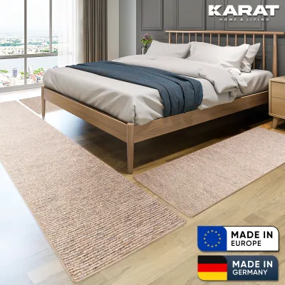 Produktbild von Bettumrandung Geneva Beige 1 Läufer: 67 x 330 cm + 2 Brücken: je 67 x 130 cm