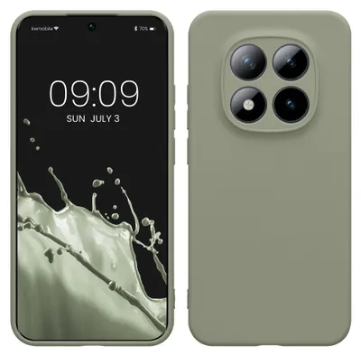 Produktbild von kwmobile Handyhülle für Xiaomi Redmi Note 15 Pro 5G Hülle - weiches Handy Silikon Case - Schutzhülle Cover - Graugrün