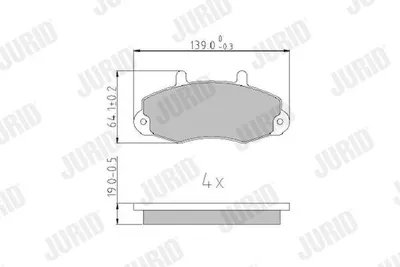 Produktbild von JURID Bremsbeläge Satz Vorne für FORD TRANSIT MK-5 Bus (E) 573950J