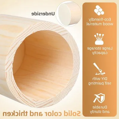 Holz Stifthalter und Bürstenhalter für den Schreibtisch - Multifunktionaler Organizer für Zuhause und Büro