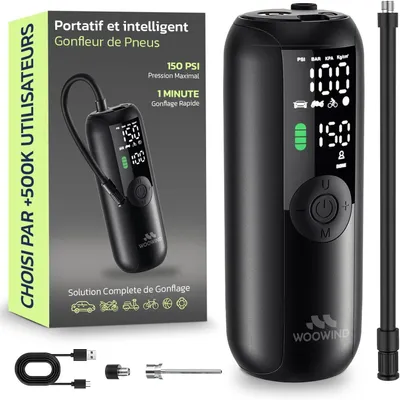 Produktbild von Woowind LP1 elektrische Luftpumpe bis 150 PSI mit USB-C