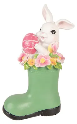 Obrázek produktu pro Clayre & Eef Dekorativní figurka králík 13x8x20 cm Bílý plast