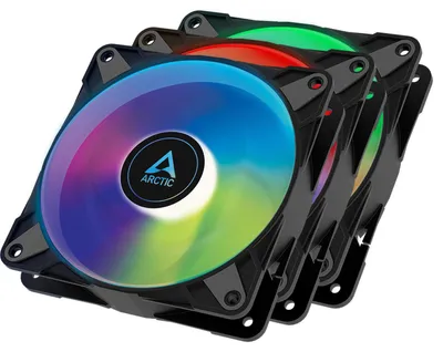 Image de Arctic P12 PWM PST A-RGB 0dB - Value Pack - Ventilateur de boîtier - 120 mm - noir (pack de 3)