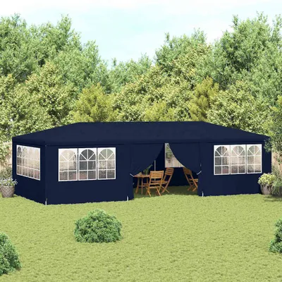 Productafbeelding van vidaXL Professionele partytent met zijwanden, 4x9 meter, blauw, 90 g/m²