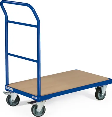 Produktbild von Bako Logistiksysteme Plattformwagen mit 1 Schiebebügel ohne Bordkante 850x500mm
