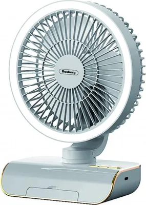 Obrázek produktu pro Stolní USB ventilátor Rosberg R51760L, 5W, 18 cm, 5 rychlostí, Type-C, bílý