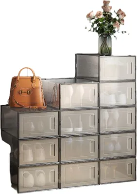 Produktbild von Plastik-Schuhschrank - Schuhschachtel - 33,5 cm x 23,2 cm x 14,3 cm