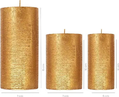 Zdjęcie produktu dla Świeca ARÔME Rustic, metaliczne złoto