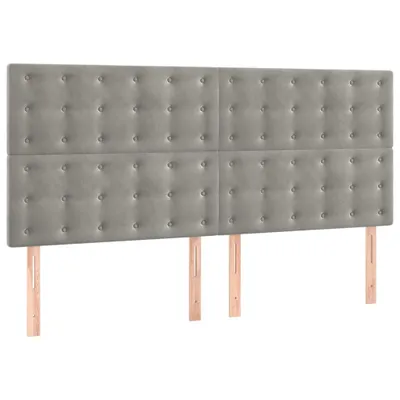 Immagine prodotto di Testiera Grigio Chiaro 180x5x118/128 cm Velluto