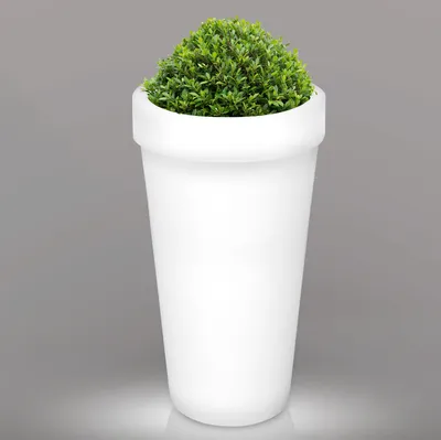 Produktbild von FLORA | LED Blumentopf | Ø480xH950mm | E27 | Kabel | Beleuchteter Blumenkübel Pflanzkübel Pflanztopf Übertopf Kübel Lampe Gartentopf Gartenkübel