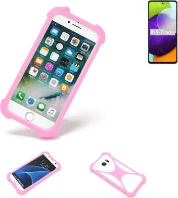 Produktbild von K-S-Trade Handy Hülle kompatibel mit Samsung Galaxy A52 Schutz Hülle Bumper Silikon Schutz Hülle Cover Case Silikoncase Silikonbumper TPU Softcase
