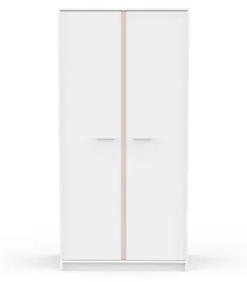 Image de CALICOSY - Armoire 2 portes blanches H180,9 cm ARLO