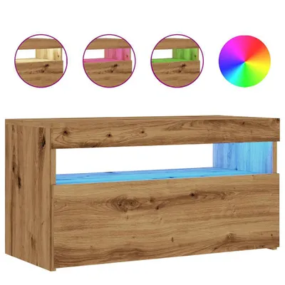 Obrázek produktu pro vidaXL TV skříňka s LED světly Dub Artisan 75x35x40 cm