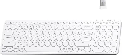 Immagine prodotto di Keychron B4 Pro Kabellose Tastatur - 2,4 GHz/Bluetooth-Verbindung, QWERTY US-Layout 96%, bianco avorio