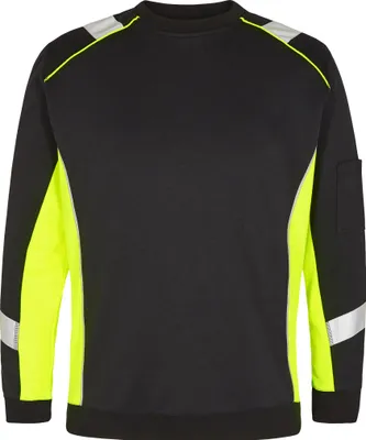 Produktbild von F. Engel Cargo Sweatshirt, Schwarz/Gelb, Gr. 2XL