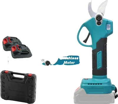 Obrázek produktu pro Elektrické nůžky na keře, bezkartáčový motor, nastavitelné rychlosti, se 2 bateriemi