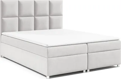 Produktbild von Best for Home Boxspringbett mit Bettkasten Trinity K-2 Bonellfederkern inkl. Topper, mit Lieferung 140x200-Silber