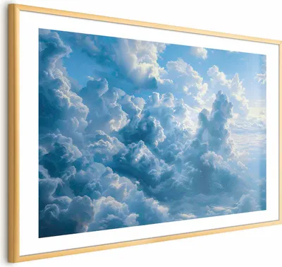 Produktbild von Posterpapier Poster - Ocean in the Air: Waving Clouds Reflecting Morning Light 90x60 cm Muster b-H-10052-ao-a
