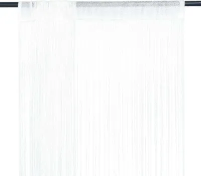 Immagine prodotto di The Living Store Tenda a fili 2 pezzi 100 x 250 cm Bianco