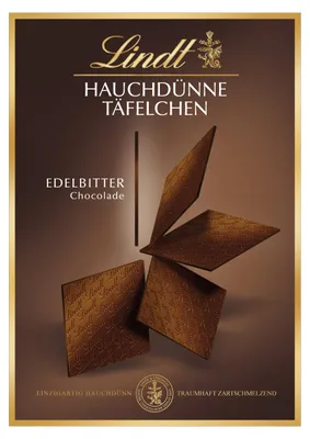 Produktbild Lindt & Sprüngli Hauchdünne Täfelchen, Edelbitter, 125 g