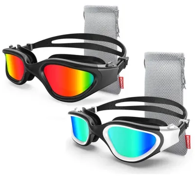Produktbild von Schwimmbrille Für Erwachsene 2 Stück, Polarisierte Gläser, UV-Schutz, Für Innen- Und Außenpool