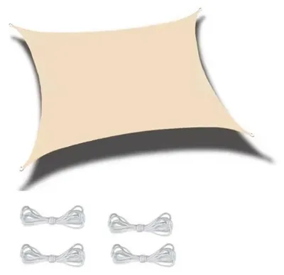 Produktbild von Sonnensegel, wasserdicht, UV-Schutz, beige1Stück-a, 4x5m