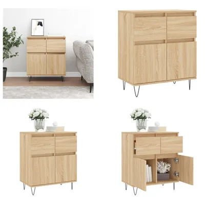 Produktbild von vidaXL Sideboard Sonoma Eiche 60x35x70 cm Holzwerkstoff - Sideboard - Sideboards - Kommode - Buffet
