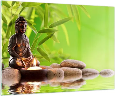 Produktbild von Bilder auf glas - Buddhismus Feng Shui Spa Bambus - 100x70cm - Glasbilder - Wandbilder - Kunstdruck - zum Aufhängen bereit - Wanddekoration aus Glas - Glas Bilder - Wandbild auf Glas - GAA100x70-2392
